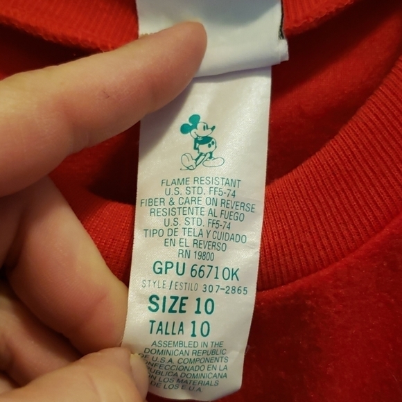 Vintage Girls Fleece Mickey Mouse Nightgown - Picture 5 of 6